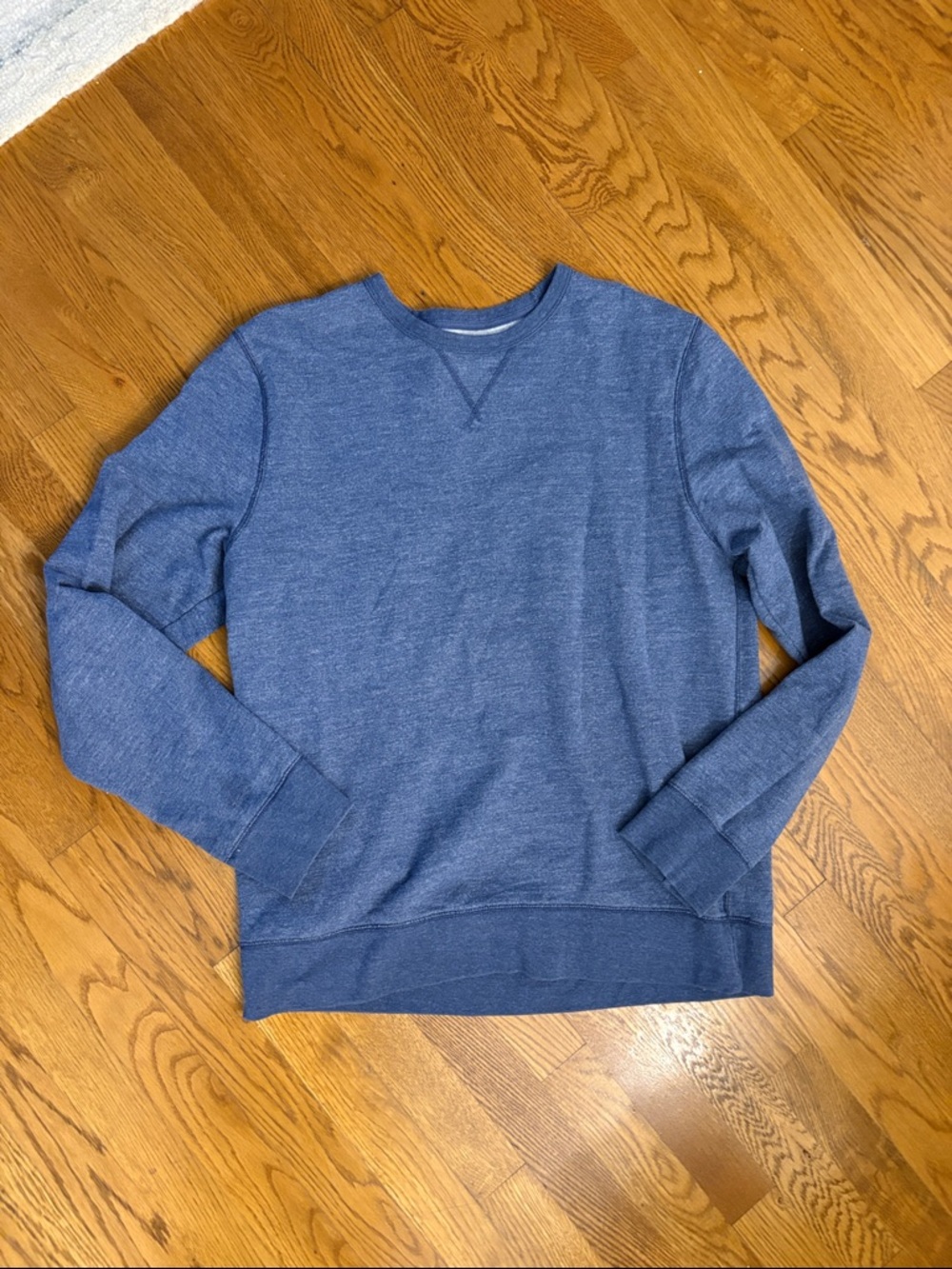 J. Crew Men's Heather Blue Crewneck Sweatshirt